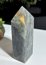 Large 174g | 104mm Beautiful Rainbow Labradorite Point Crystal Stone Tower