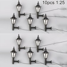 43mm 10 Pcs G-Scale LED Wall Lights Model Street Lamps Railway Lamp Posts 1:25