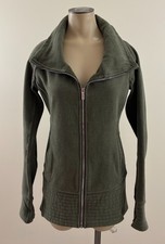 LULULEMON RADIANT Womens Sz 6 Heathered Fatigue Green Full Zip Active Jacket EXC