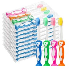 Disposable Toddler Toothbrush Pack of 60, Manual Suction Cup Bulk Toothbrushe...