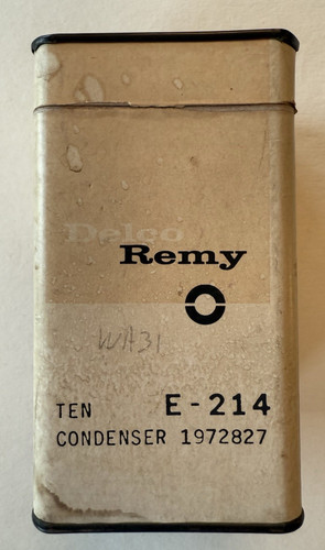 Lot of 8 NOS Delco Remy E-214 Condenser 1972827 in Original Tin