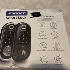 SMONET Fingerprint Smart Lock Electronic Keypad Deadbolt Keyless Entry Door Lock