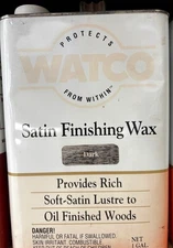 WATCO SATIN FINISHING WAX DARK GALLON