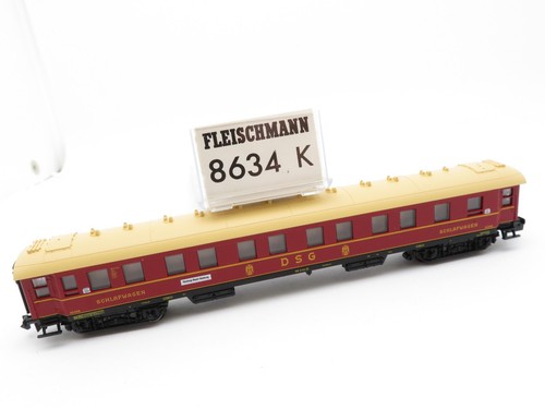 351N - Fleischmann N 8634 k - tren rápido vagón cama rojo DSG - excelente en embalaje original | Zustand: Gebraucht