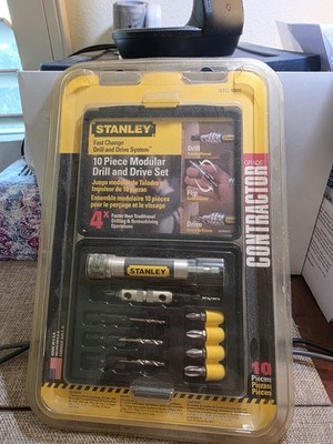 Stanley 10 Piece Fast Change Drill & Drive System Modular Drill & Drive Set New