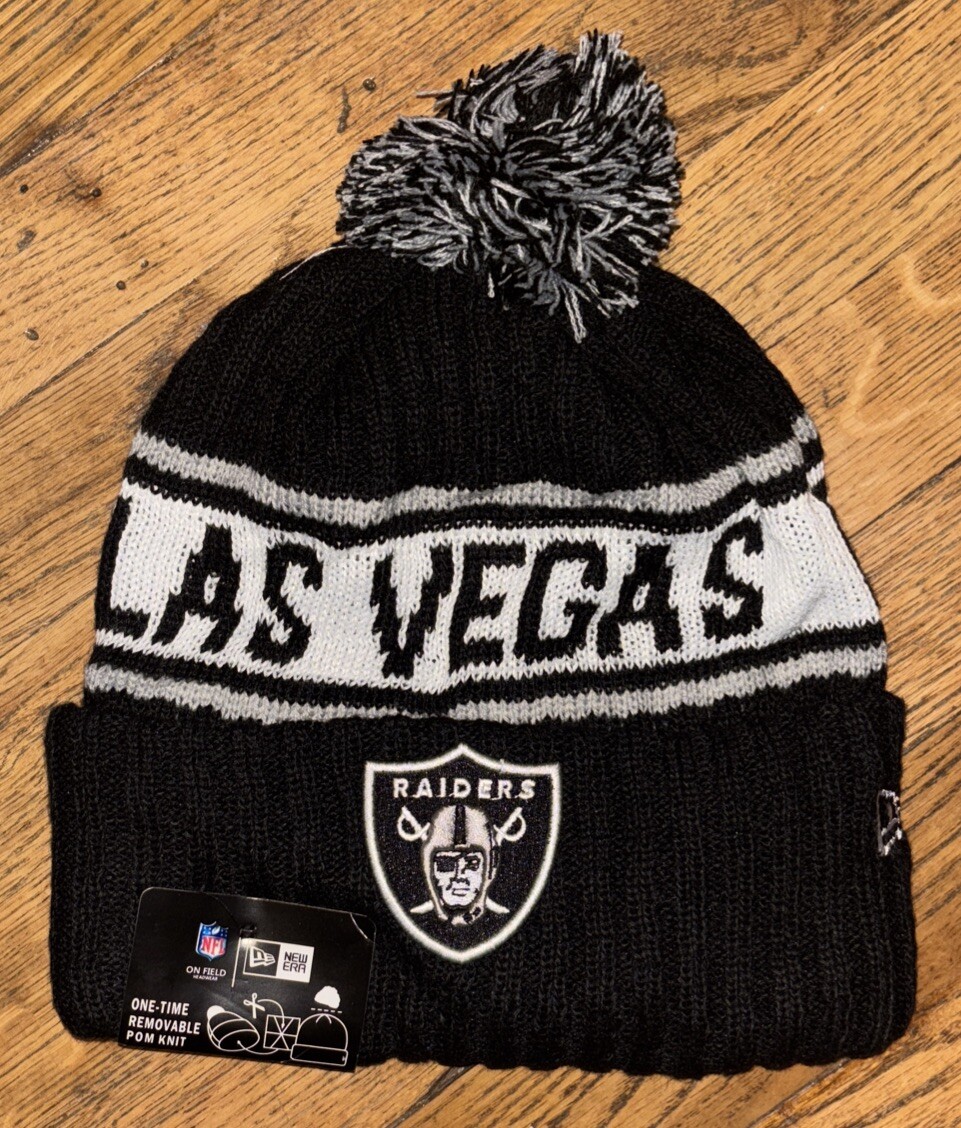 NFL LAS VEGAS RAIDERS 2023 NEW ERA SIDELINE ON FIELD SPORT KNIT Beanie POM  POM
