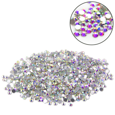 1440 Clear AB Crystal Strass Steine aus Glas Nailart SS3,SS4,SS6,SS10,SS12,16,20