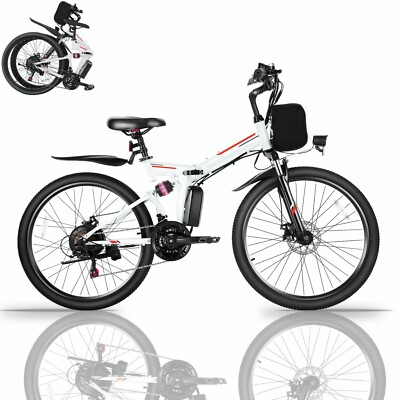 26in Folding Electric Bike 500W 48V E-Mountain Bicycle 21Speed