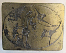 VTG Metal Etched Flying Ducks Belt Buckle M.B.C.I. Made in USA