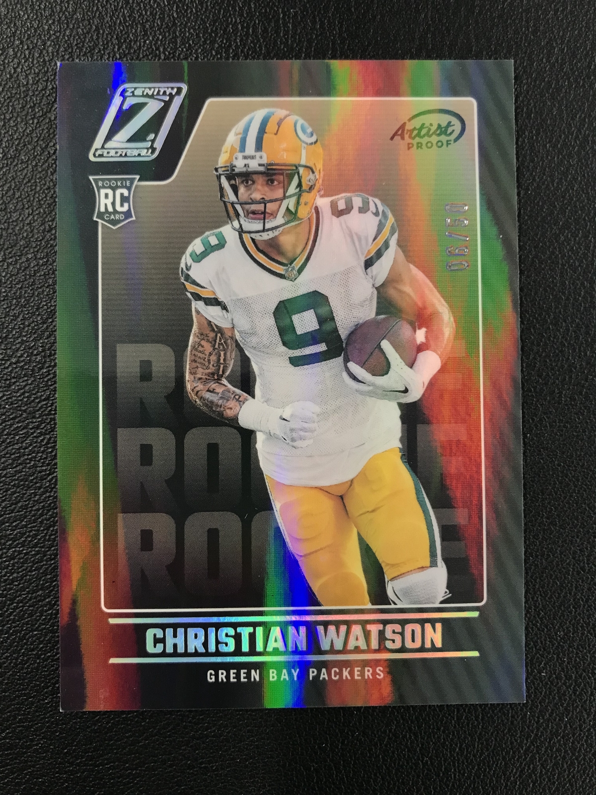 2022 Zenith #119 Christian Watson Rookie Artist Proof Silver /50 Green Bay