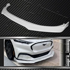 3PCS Front Bumper Spoiler Lip for 21-25 Ford Mustang Mach-E (Painted White)