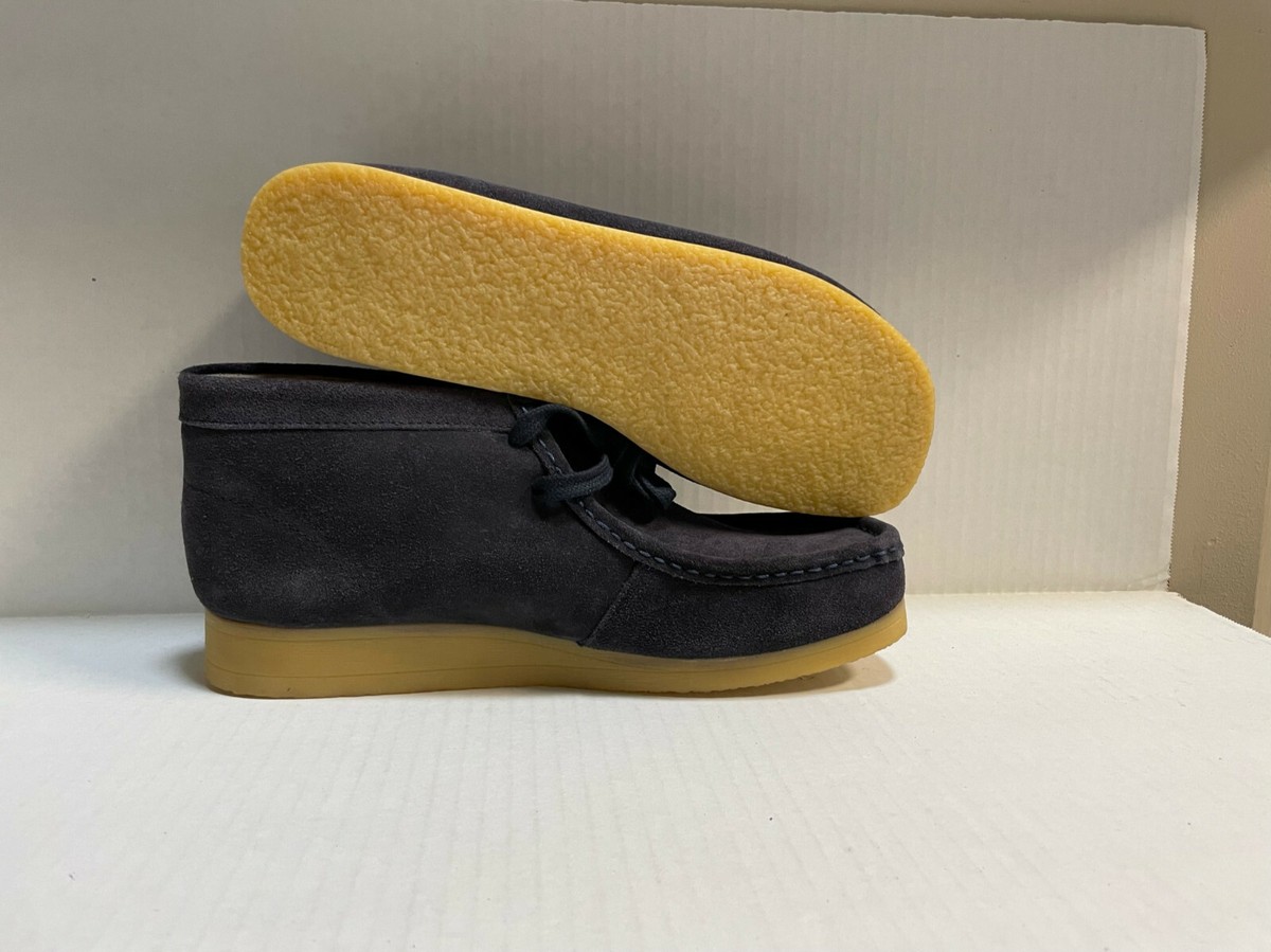 Clarks Stinson Hi Men\'s Wallabee Boots Shoes Dark Blue Suede Size 10.5 NEW MENS CLARKS WALLABEE BOOT (BLUE SUEDE) main image 2