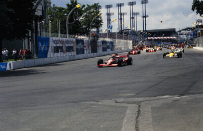 Bobby Rahal Truesports March 86C Cosworth leads Roberto More Indy 1986 Photo