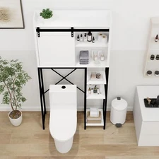 Over The Toilet Storage Cabinet Bathroom Shelves Toilet and Side Storage Rack