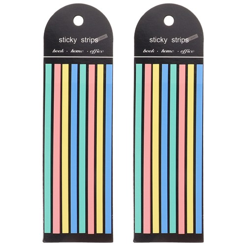 2 Books Reading Strip for Long Index Stickers Colored Highlight Strips