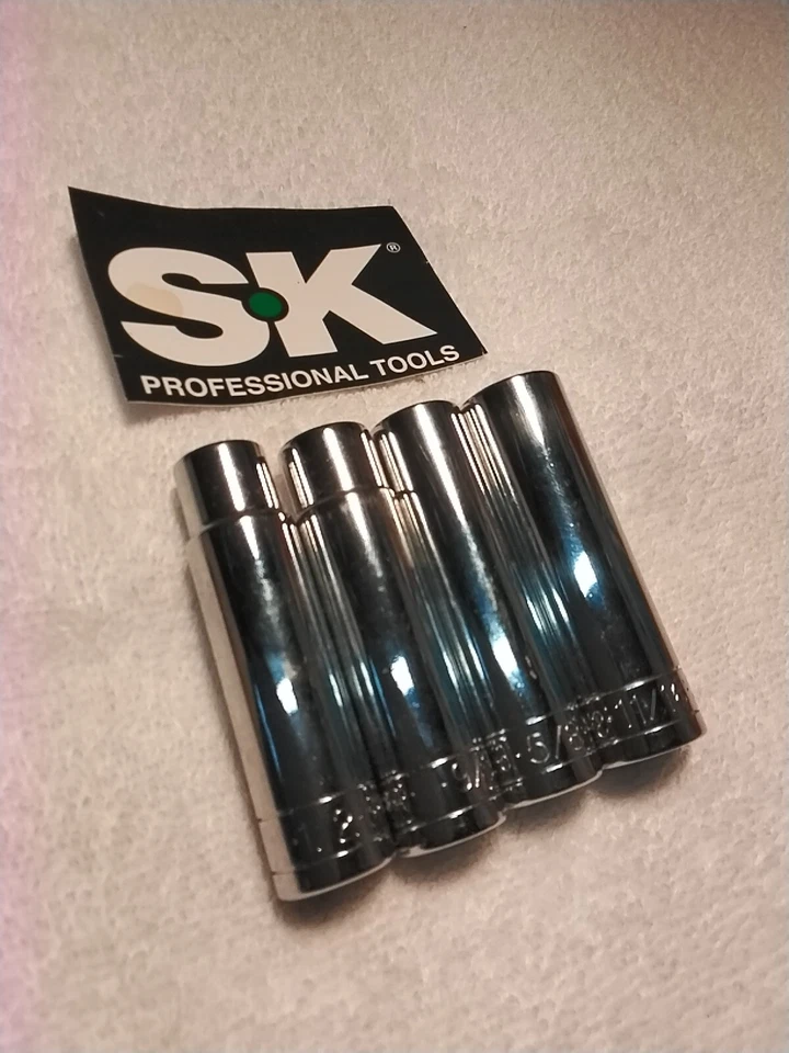 S-K 4pc 1/2" DRIVE DEEP SOCKET SET SAE USA - Image 3 of 4