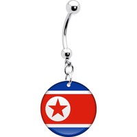 North Korea Flag Belly Ring on sale North Korea Flag Belly Ring on sale