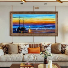 Hand-painted Sunrise American Living Room Decorative Painting Bedroom Modern