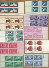 USA - Lot of 10 early plate number blocks  6   MNH
