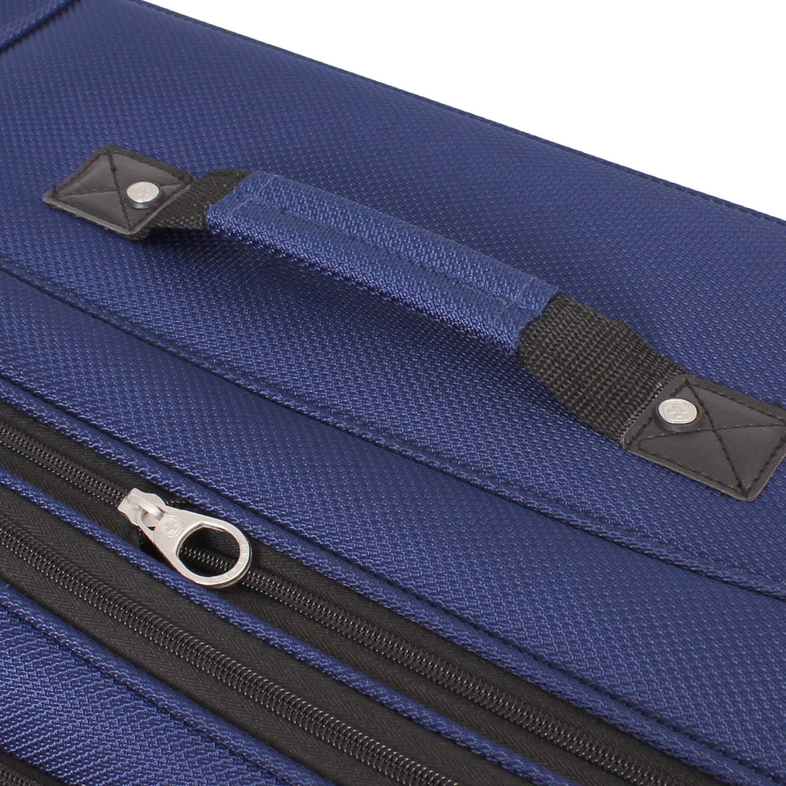 SwissGear Sion Softside Expandable Roller Luggage, Blue, Checked-Medium 25-Inch