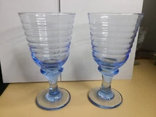 Beautiful Libbey Sirius Blue Horizon Rings Water Goblet Replacement