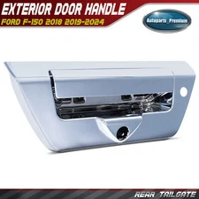 Upgraded Metal Chrome Tailgate Handle with Camera Hole for Ford F-150 2018-2024