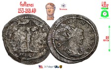 Ancient Roman Empire Coin Bronze Antoninianus Gallienus 253-268 AD #31163