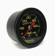 Marshall 0-60 Psi Fuel / Oil Pressure Gauge Midnight Black 1.5" (Liquid Filled)