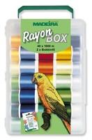 Madeira Stickgarn Rayon Box No.40, Bobbinfil No.70,Nadeln Art.No.8042