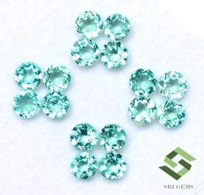 4 MM Natürlich Apatit Rund Schliff Menge 16 Stück 4.36 Cts Kalibriert Lose - Bild 1 von 4