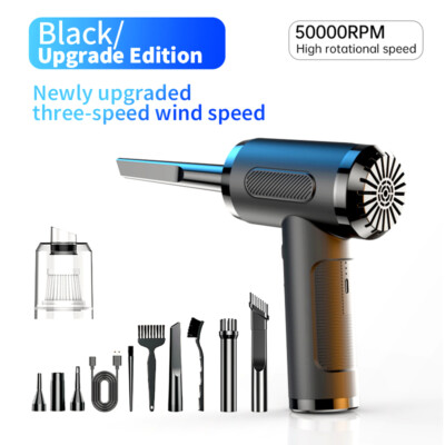 2in1 Electric Mini Cordless Air Duster Blower Small Vacuum Cleaner Car Computer