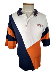 NFL DENVER BRONCOS LOGO FOOTBALL SHORT SLEEVE POLO SHIRT Mens Multi-Color XL | eBay