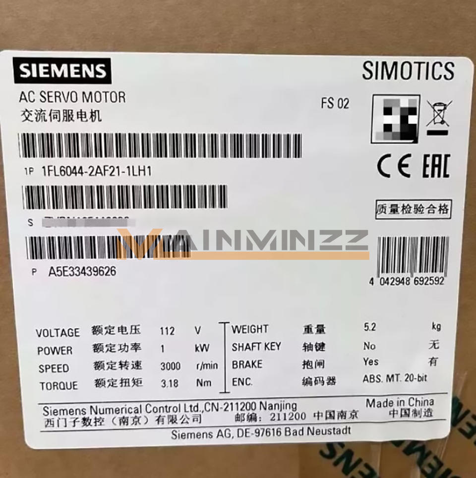 1PCS SIEMENS SERVO MOTOR 1FL6044-2AF21-1LH1 NEW
