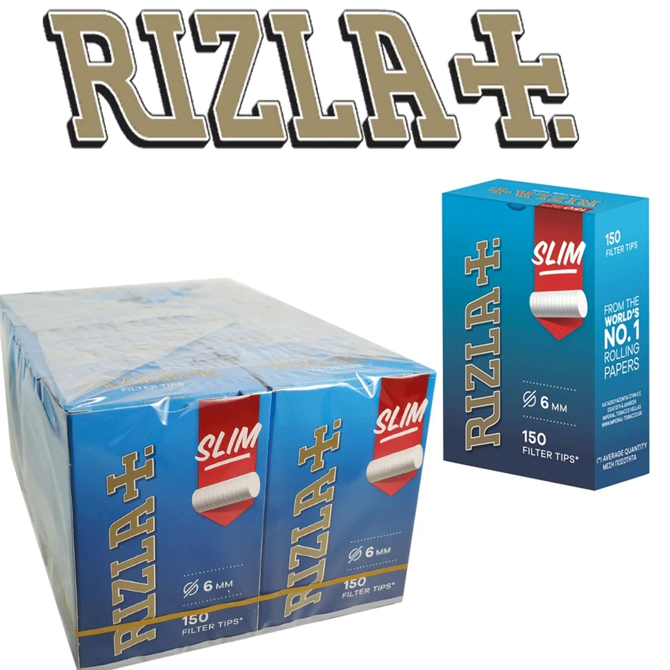 Rizla FILTRI SLIM 6mm Confezione- 10 Scatolette 150 Filtrini