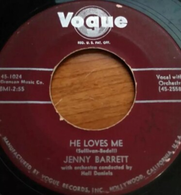 RARE JENNY BARRETT: Do Me a Favor /He Loves Me VOGUE 7'' Single 45 RPM