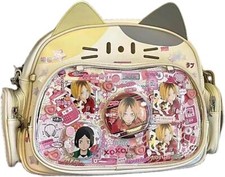 Cat Kawaii Backpack Ita Bag PU Leather Big Capacity Tricolor