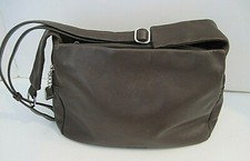 CROMIA Brown Soft Leather Shoulder Bag Multip...