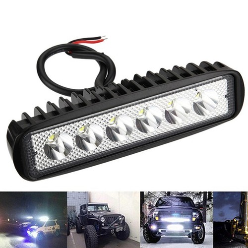 18W 6 LED Car LED Work Light DRL Spotlight Auto Offroad SUV Truck Headlights - Picture 5 of 8