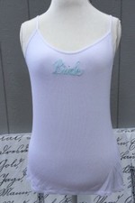 Gilligan O Malley White Cami w/Bride Logo New No Tag w/flaw Sz M Wedding Beach