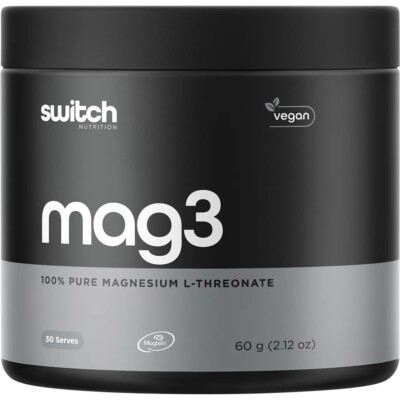 New Switch Nutrition Mag3 60g 100% Pure Magnesium L-Threonate