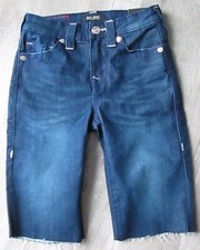 NWT TRUE RELIGION MID RISE BERMUDA SHORTS RAW HEM SIZE 24 159.00 FREE SHIP 