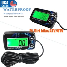 Waterproof Digital Tachometer Tach Hour Meter For Dirt bike/ATV/UTV 2/4 stroke.