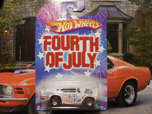2008 Hot Wheels Fourth of July Series '57 CHEVY Biały z chromem 5 szprych DARMOWA WYSYŁKA - Zdjęcie 1 z 3