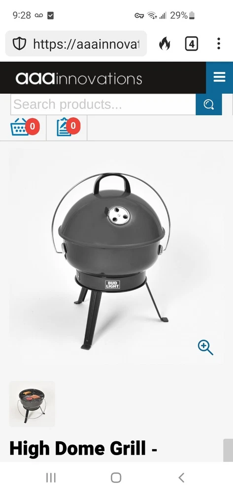 12-inch round dome charcoal grill