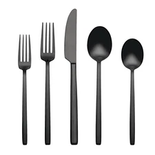 Oneida 896761 Dean Satin Black 20-Piece Flatware Silverware Set Kitchen Gift