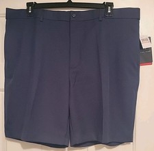 PGA Tour Men's Expandable Waistband Flat Front Shorts Dark Blue Size 42 NWT