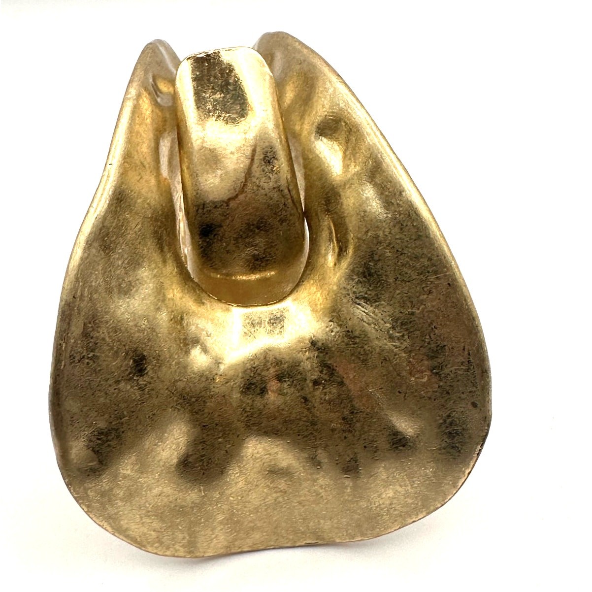 Oversized Statement Hinged Bracelet Gold tone Jew… - image 4