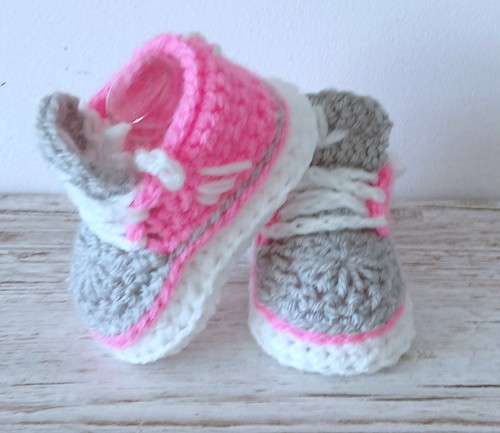 NEW BABY CROCHET SHOES TRAINERS SNEAKERS BOOTIES Boots BOOTS - 第 5/11 張圖片