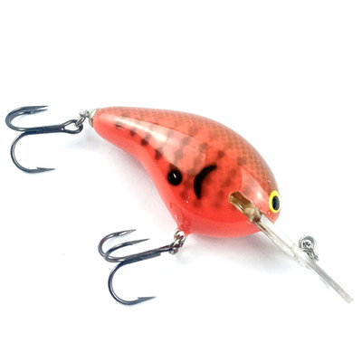 Vtg Bagley Diving B2 DB2-DC2 Crankbait Dark Crayfish on Orange EXC