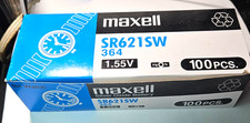 100 PACK MAXELL BLUE 364 SR621SW SR621 SILVER OXIDE GREAT EXP 12/31 FREE SHIP